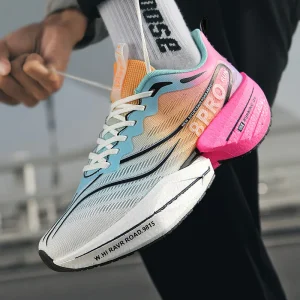 Mens Running Sports Shoes Casual Marathon Carbon Plate Breathable Ultralight Women's Comfortable Athletic Nonskid Tenis Sneakers