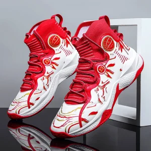 2024 men's basketball shoes cushioning anti-skid sneakers fitness training popcorn rubber sole sports casual shoes