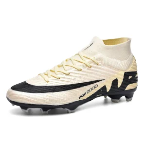 FG Outsole Men's Football Shoes Outdoor Lawn Special Long Cleats High Top Team Sports Football Boots Wear Resistance Size 36-45